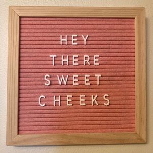 Pink letter board